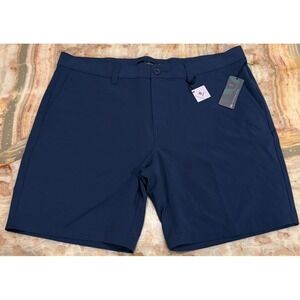 Travis Matthew Eco Mens Tech Chino Shorts Blue Golf Performance 8" Size 38 NWT
